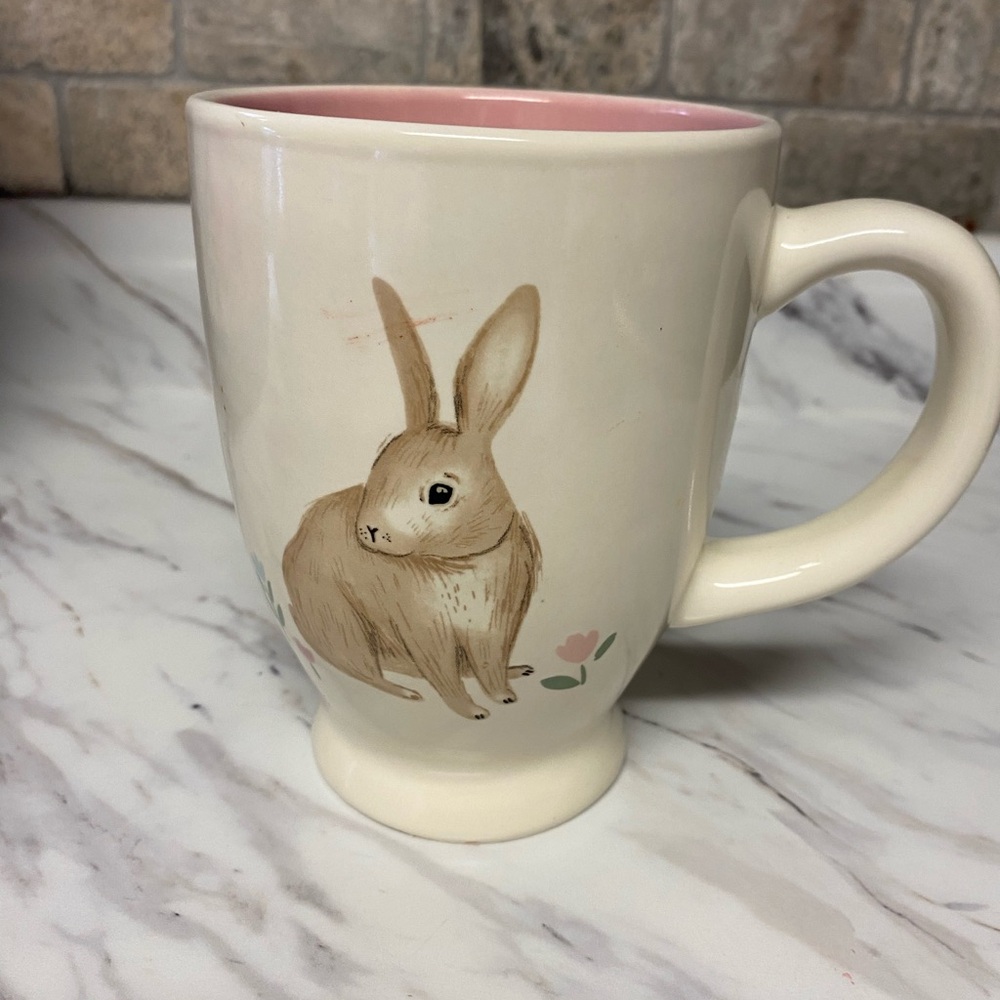 Large Cream Rabbit Mug - Picture 2 of 5